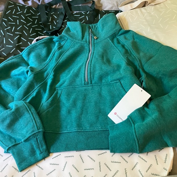 NWT Lululemon Scuba Oversized Funnel Neck, XS/S, Heathered Teal Lagoon - Picture 4 of 7
